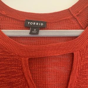 Torrid Burnt Orange Lightweight Sweater - Size 0
